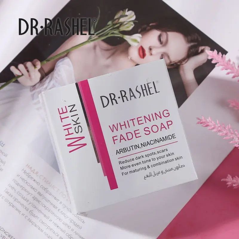 JABON FACIAL EN BARRA BLANQUEADOR CON ARBUTINA NIACINAMIDA Y COLAGENO DR RASHEL 100G