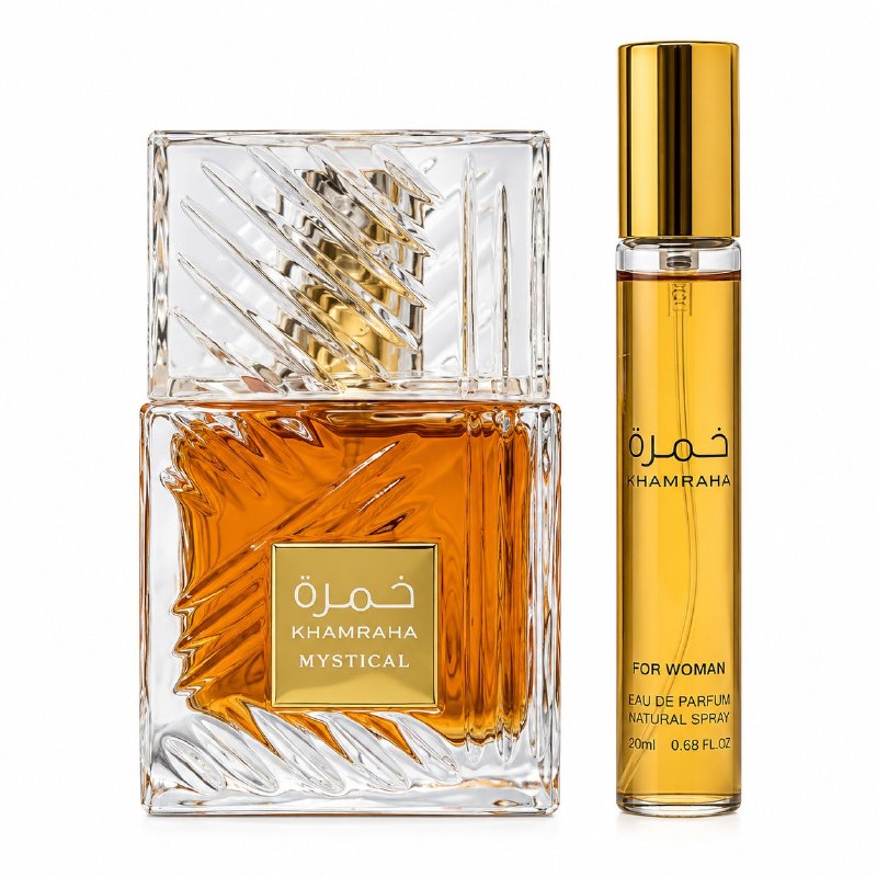 SET MYSTICAL KHAMRAHA EDP 100ML, EDP 20ML (H) (AROMA SIMILAR LATTAFA KHAMRAH)