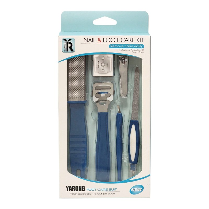 SET DE PEDICURA DE 6  PIEZAS PARA CUIDADO DE UÑAS Y PIES, ESTE KIT COMPLETO REUNE LAS HERRAMIENTAS ESENCIALES PARA MANTENER UÑAS Y PIES IMPECABLES 2 COLORES