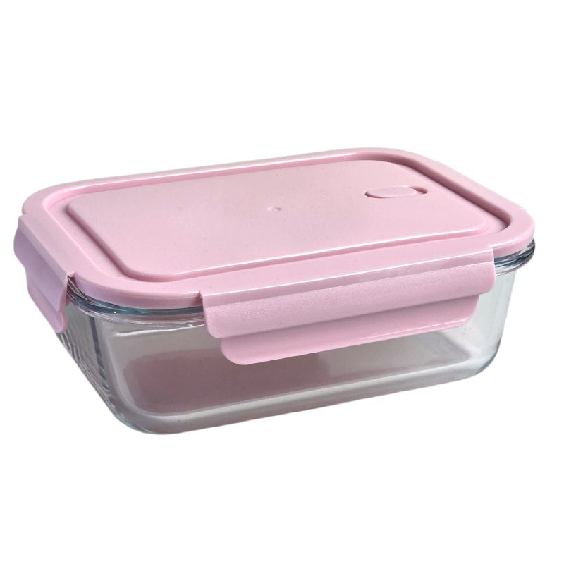 ORGANIZADOR RECIPIENTE DE VIDRIO PARA ALMACENAR ALIMENTOS RED CHERRY 20X15X7CM