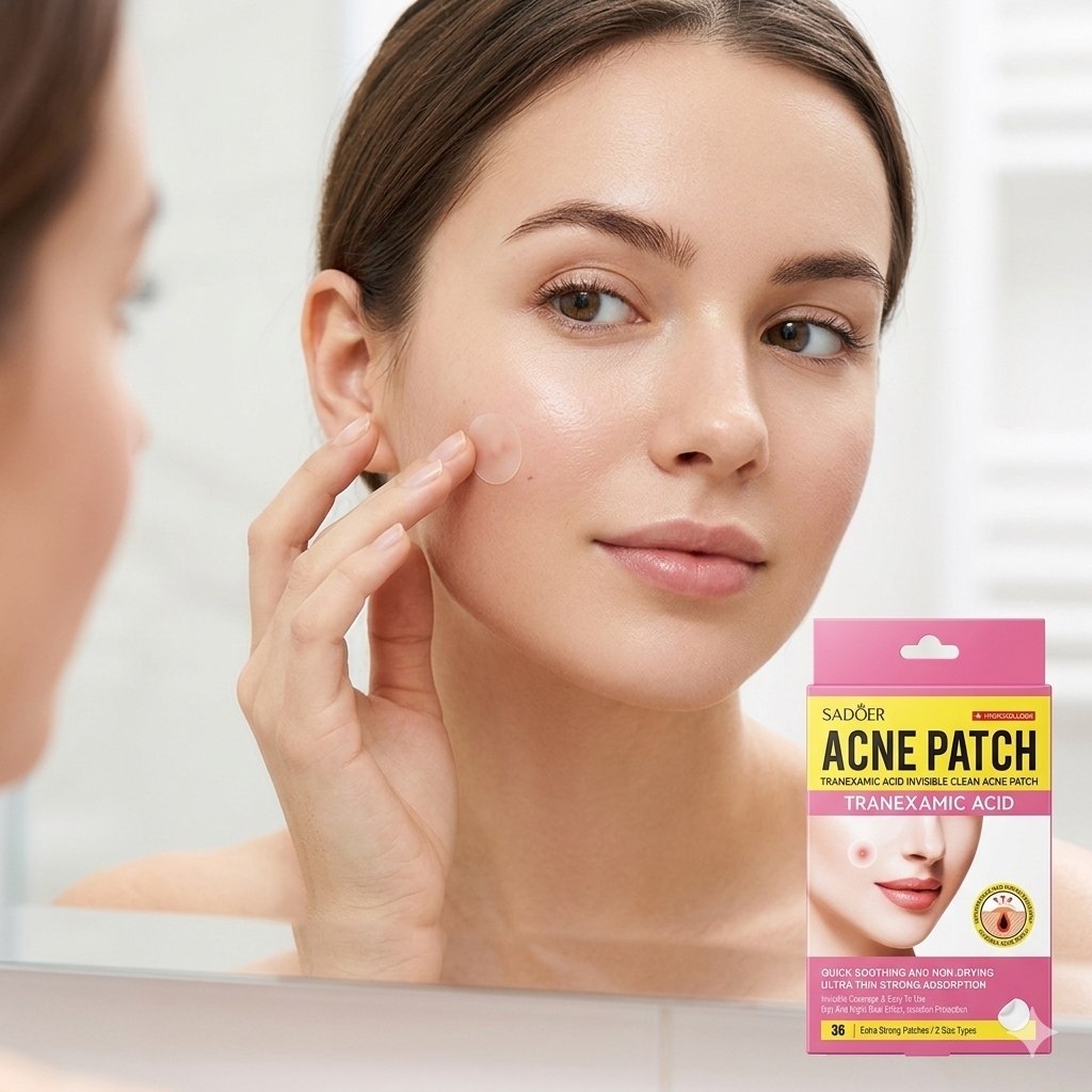 PARCHES HIDROCOLOIDES PARA ACNE INVISIBLES CON ACIDO TRANEXAMICO 36UND SADOER