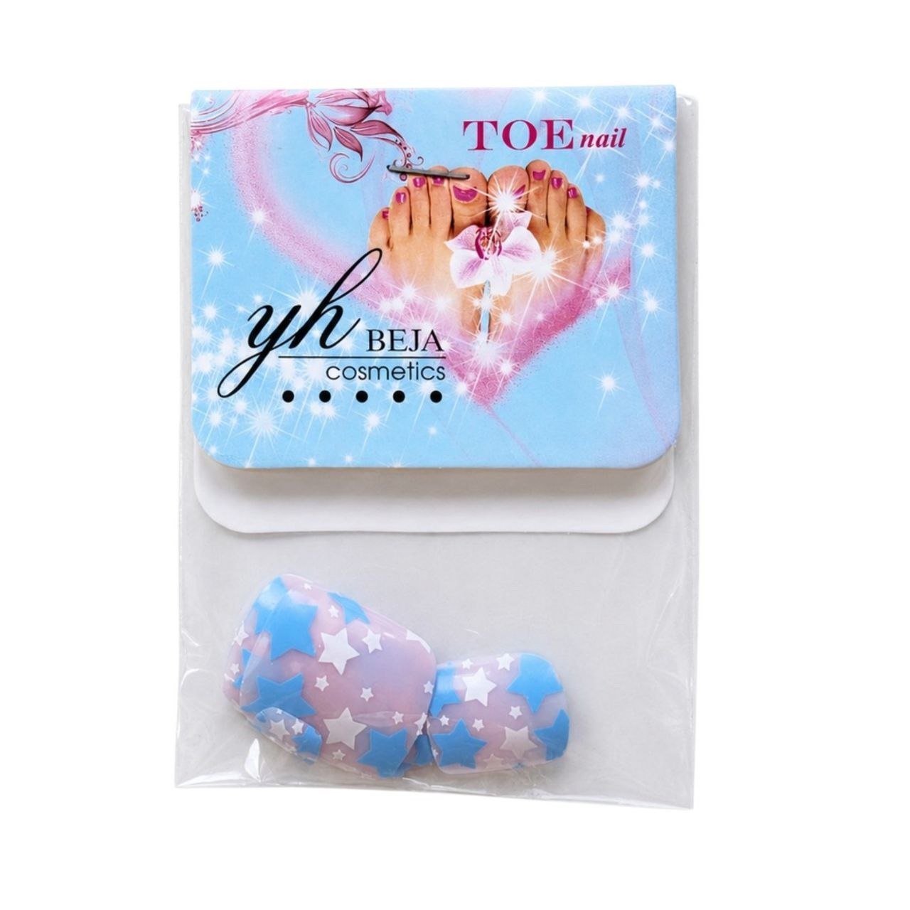 UÑAS POSTIZAS PARA PIES CON DISEÑOS YH BEJA COSMETICS