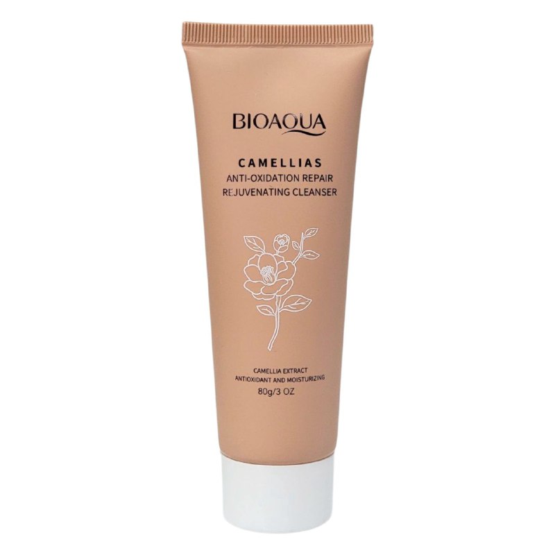 LIMPIADOR FACIAL ESPUMOSO REJUVENECEDOR ANTIOXIDANTE CON EXTRACTO DE CAMELIA BIOAQUA 80G
