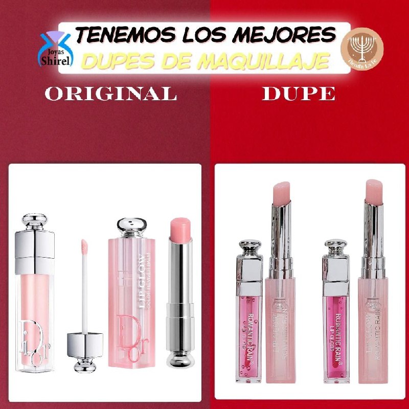 DUO DE BRILLO LABIAL Y BALSAMO LABIAL HIDRATANTE ROMANTIC RAIN (DUPE DE DIOR)