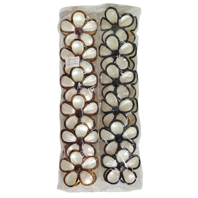GANCHO PARA EL CABELLO DE PINZA DE FLOR HAWAIANA, PINZAS DE SUJECION FUERTE, ACCESORIO PARA EL CABELLO 8CM, PAQUETE 12UND