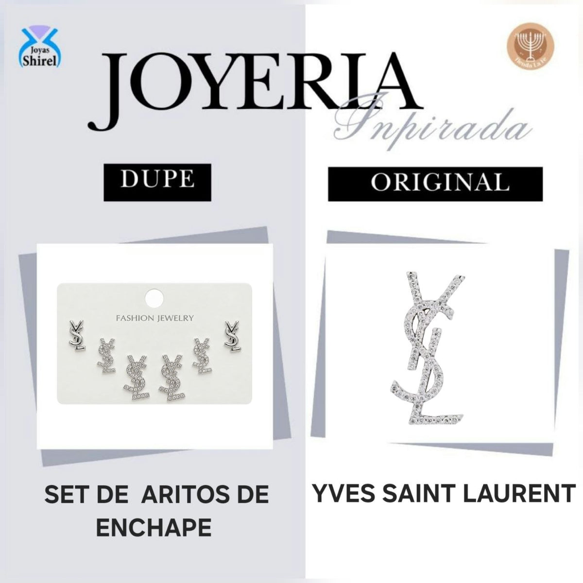 SET DE ARITOS DE ENCHAPE PLATEADO CON DISEÑO DE LETRAS Y CIRCONES 0.9CM, 1.2CM Y 1.4CM