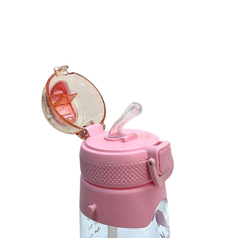 BOTE DE AGUA INFANTIL ERGONOMICA CON DISEÑO DE ANIMALES GENIAL 600ML