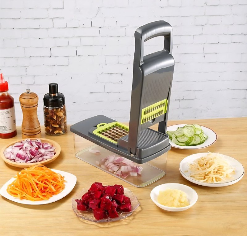 MAQUINA CHISMOLERA, CORTADORA DE VERDURAS 14 EN 1 MULTIFUNCIONAL KITCHEN IDEAS VEGGIE SLICER 11X11X32CM