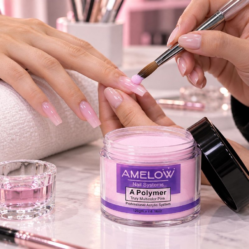 POLVO ACRILICO DE POLIMERO PARA ESTRUCTURA Y CONSTRUCCION DE UÑAS AMELOW 120G