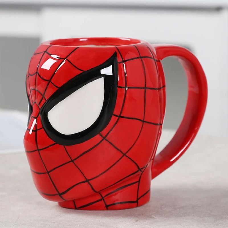 TAZA DE CERAMICA, RESISTENTE AL CALOR, MANGO CREATIVO DISEÑO ABS MARVEL SPIDER MAN