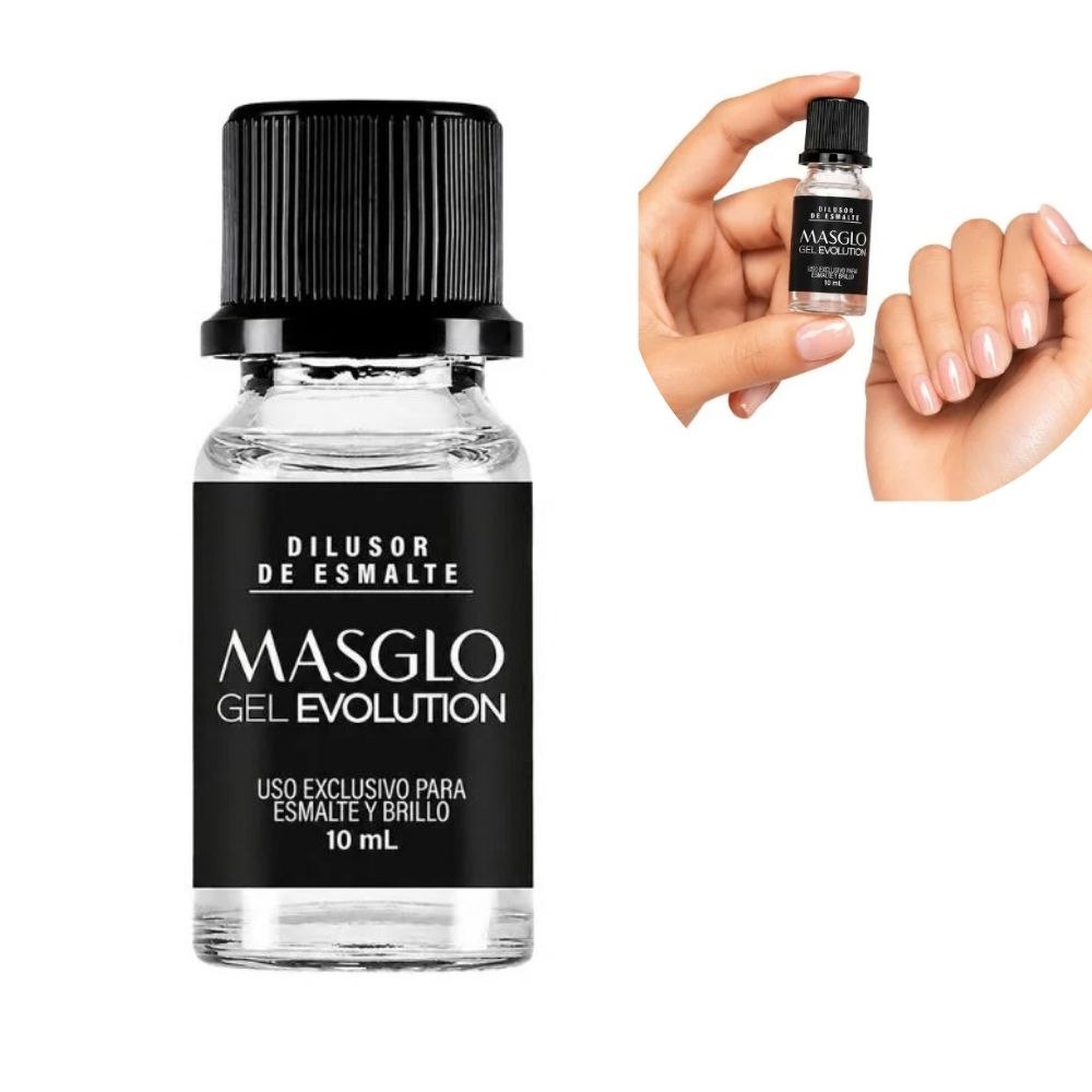 DILUSOR DE ESMALTE Y BRILLO GEL EVOLUTION MASGLO 10ML