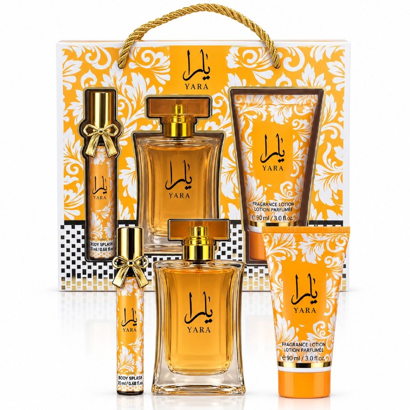 SET MYSTICAL YARA EDP 20ML, BODY LOTION 90ML, SPLASH 50ML (M) (AROMA SIMILAR LATTAFA YARA TOUS)