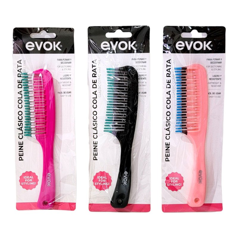 PEINE PARA EL CABELLO CLASICO COLA DE RATA EVOK
