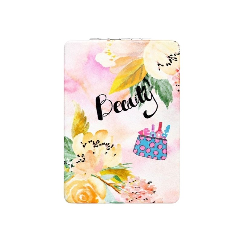 ESPEJO COMPACTO PLEGABLE CON DISEÑO FLORAL RESISTENTE STAY BEAUTIFUL 9X6CM