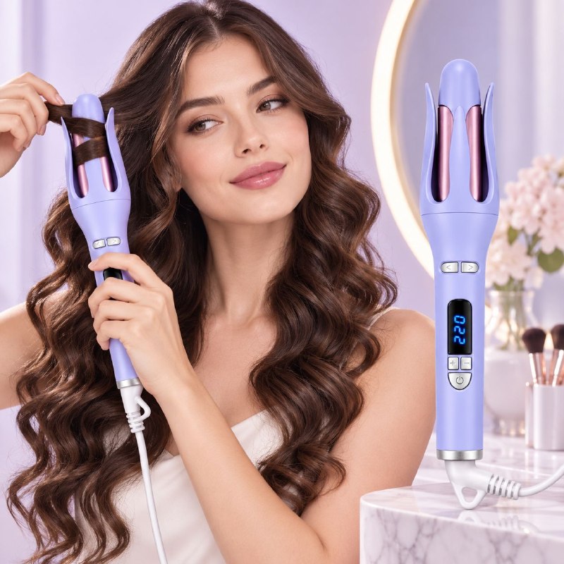 RIZADOR PROFESIONAL DEL CABELLO AUTOMATICO GIRATORIO KEMEI