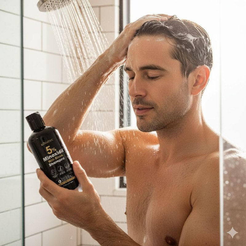 SHAMPOO ANTICAIDA ANTICASPA Y CONTROL DE GRASA CON MINOXIDIL 5% Y BIOTINA KORMESIC 300ML