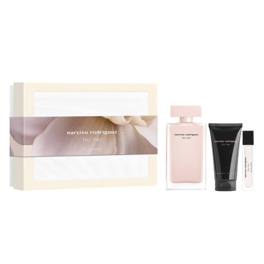 SET NARCISO RODRIGUEZ FOR HER EDP 100ML EDP 10ML CREMA CORPORAL 50ML (M)