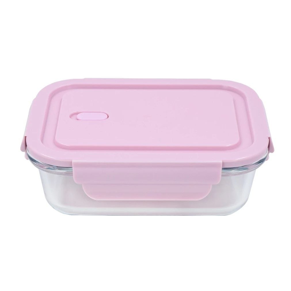RECIPIENTE PANA PARA ALIMENTOS DE VIDRIO HERMETICO CON VALVULA DE VAPOR 18X13CM