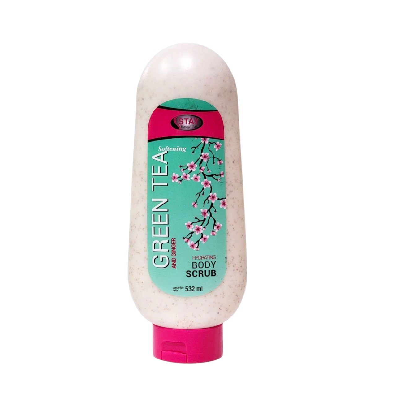 EXFOLIANTE CORPORAL SUAVIZANTE CON EXTRACTO DE TE VERDE JENGIBRE Y PERLAS NATURALES STAY BEAUTIFUL 532ML
