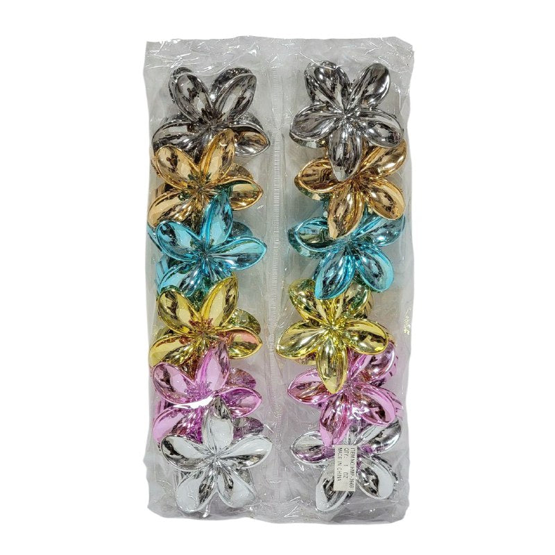 GANCHO PARA EL CABELLO DE PINZA DE FLOR HAWAIANA, PINZAS DE SUJECION FUERTE, ACCESORIO PARA EL CABELLO 9CM, PAQUETE 12UND