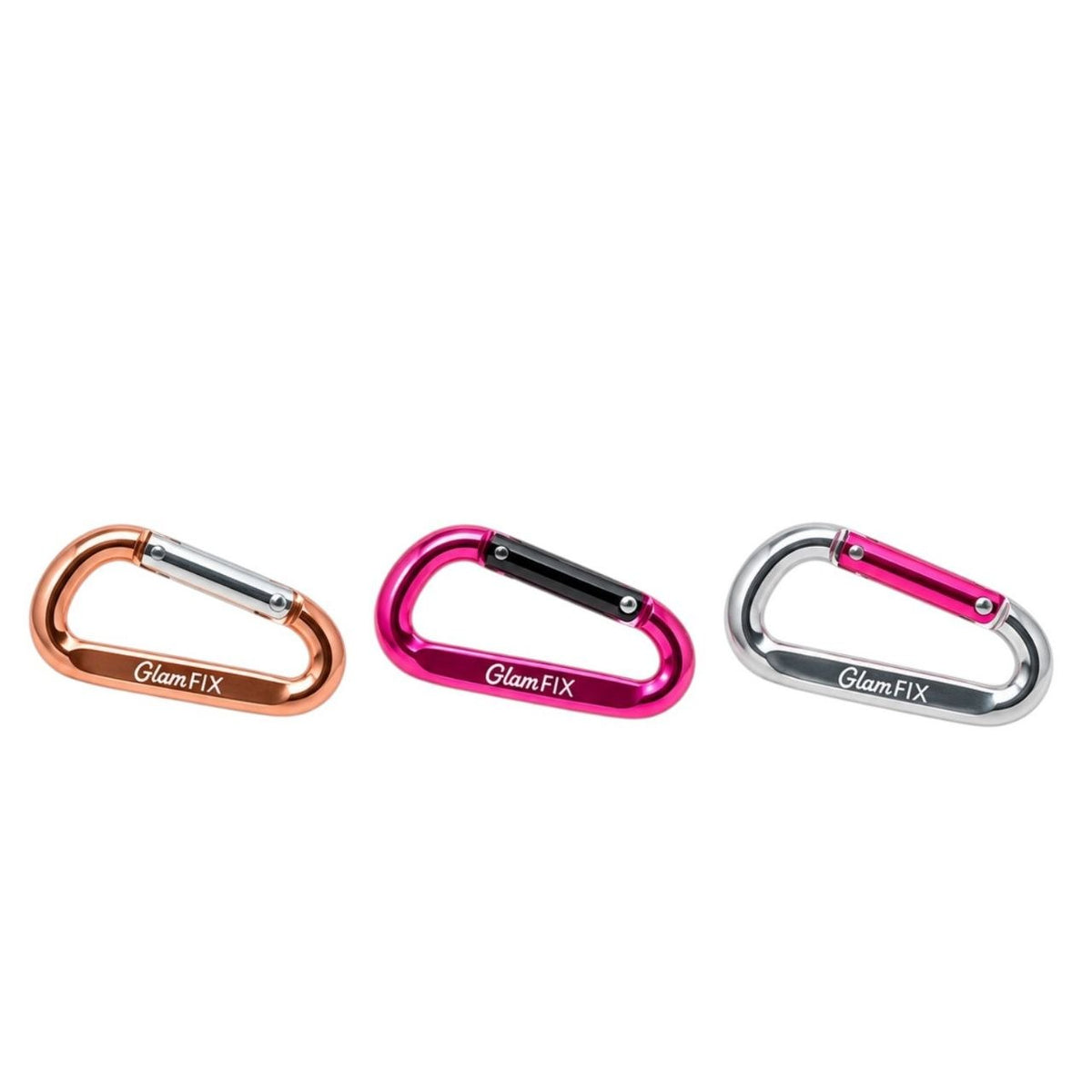 SET DE 10 MOSQUETONES / LLAVEROS MULTIUSO GLAM FIX 5.1CM