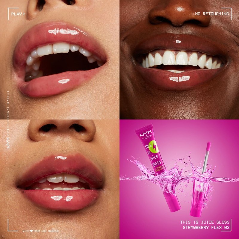 BRILLO LABIAL HIDRATANTE DE LARGA DURACION TONO STRAWBERRY FLEX NYX 10ML