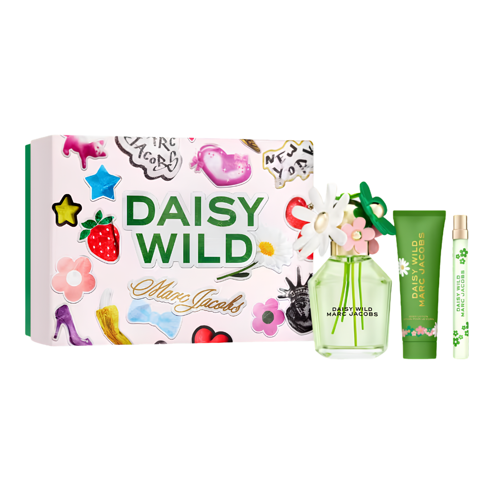 SET MARC JACOBS DAISY WILD EDP 100ML EDP 10ML CREMA CORPORAL 75ML (M)