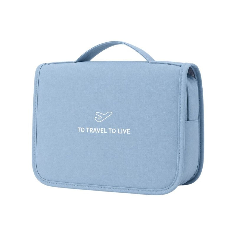 BOLSO ORGANIZADOR COLGANTE PARA VIAJE DE HIGIENE PERSONAL Y COSMETICOS 22.5X18.5X8.5CM