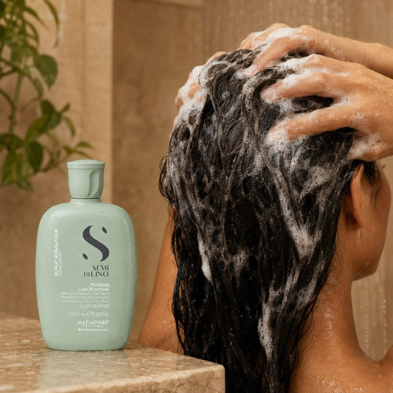 SHAMPOO PURIFICANTE Y REEQUILIBRANTE ANTICASPA SIN SULFATOS ALFAPARF 250ML
