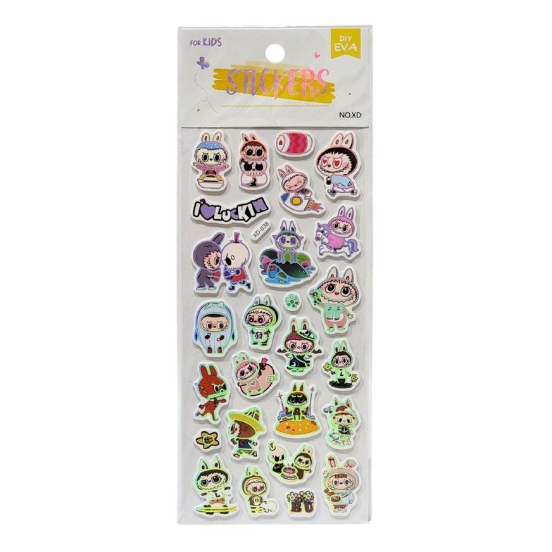 STICKERS DE DECORACION PEGATINAS DE LABUBU 3D