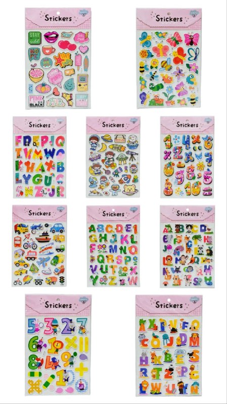 STICKERS DE DECORACION Y ESTIMULACION DE APRENDIZAJE PARA NIÑOS