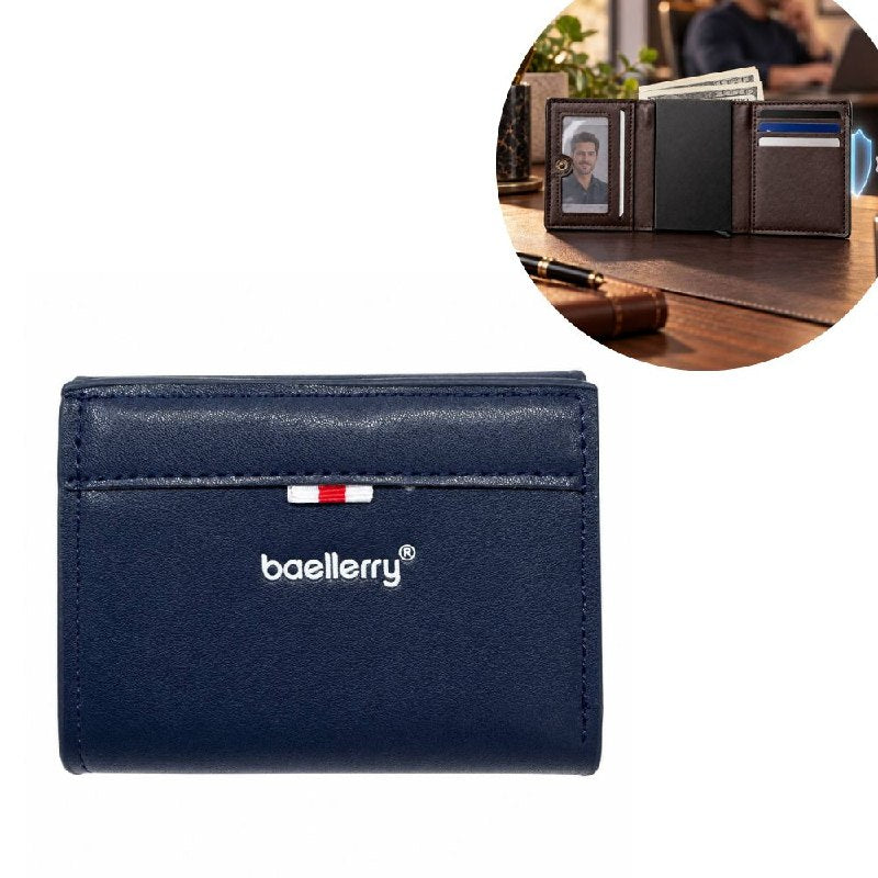 BILLETERA COMPACTA CON TARJETERO Y PROTECCION RFID BAELLERRY 9X8CM
