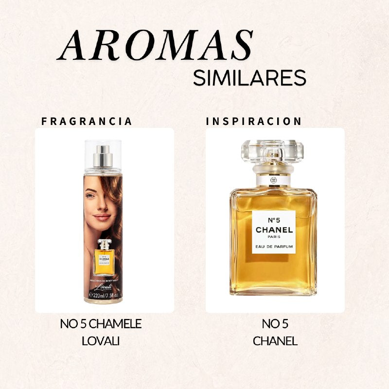 SPLASH LOVALI CHAMELE N5 220ML (M) (AROMA SIMILAR CHANEL N°5 )