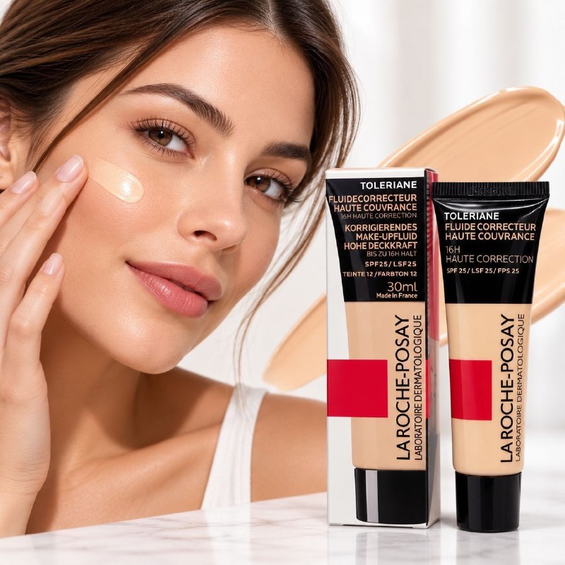 BASE DE MAQUILLAJE LIQUIDA DERMOCOSMETICA CON ACABADO UNIFORME LIGERO LA ROCHE POSAY 30ML (DUPE DE LA ROCHE POSAY)