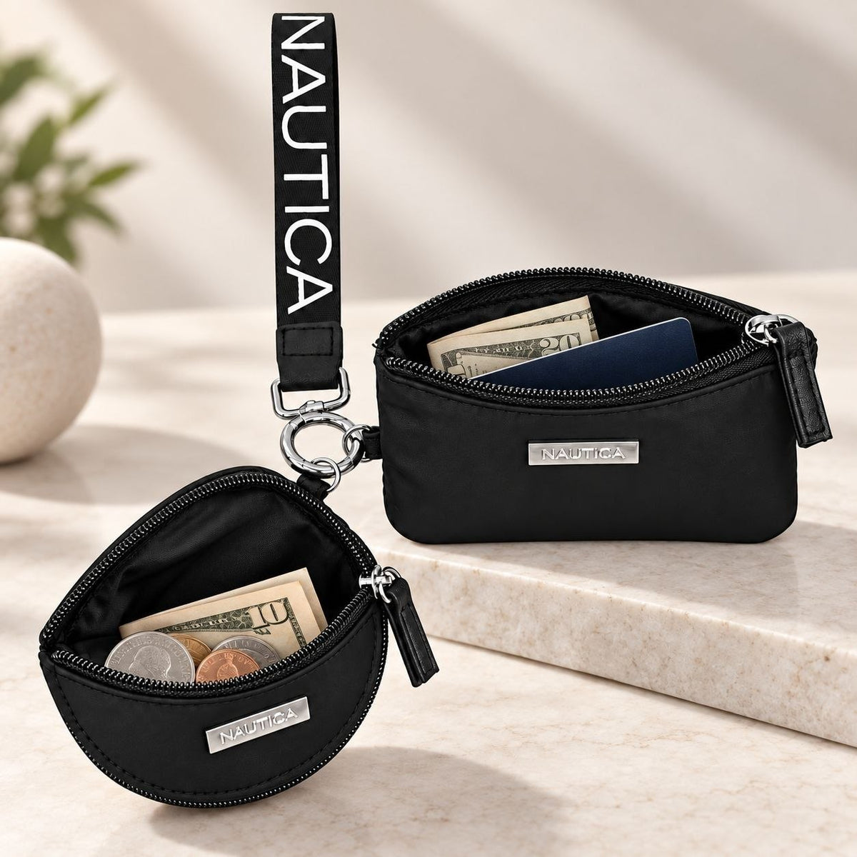 SET DE MONEDERO Y TARJETERO ORIGINAL NAUTICA PARA DAMA