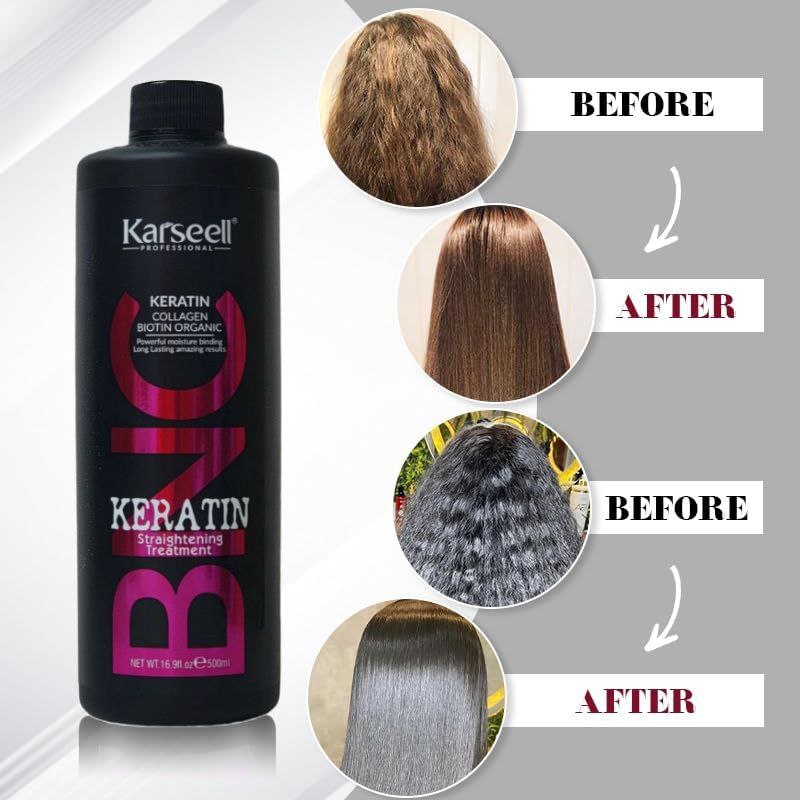 TRATAMIENTO PARA EL CABELLO DE ALISADO CON QUERATINA KARSEELL 500ML