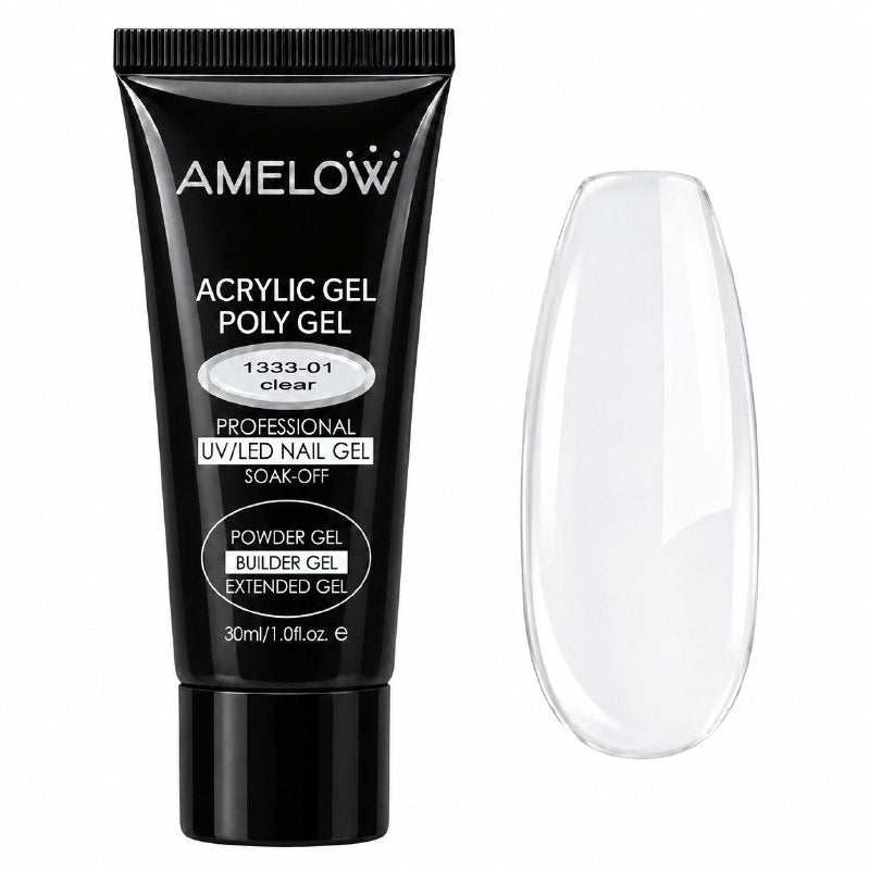 GEL ACRILICO PROFESIONAL DE CONSTRUCCION Y EXTENSION DE UÑAS AMELOW 30ML