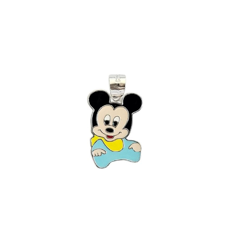 DIJE EN FORMA DE MICKEY MOUSE DE PLATA 9.25 PESO: 3G
