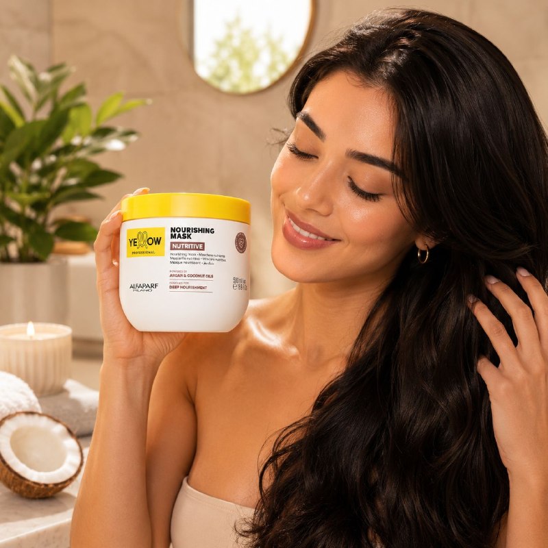 MASCARILLA CAPILAR NUTRITIVA E HIDRATANTE PARA CABELLO SECO CON ACEITE DE ARGAN ALFAPARF 500ML