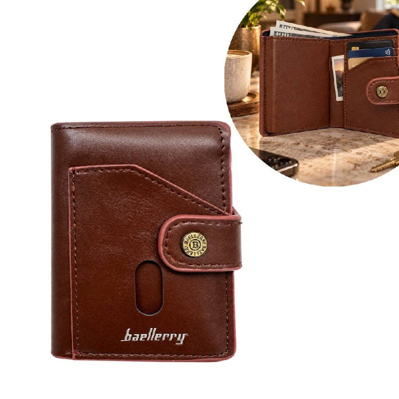 BILLETERA COMPACTA CON TARJETERO Y PROTECCION RFID BAELLERRY 9X8CM