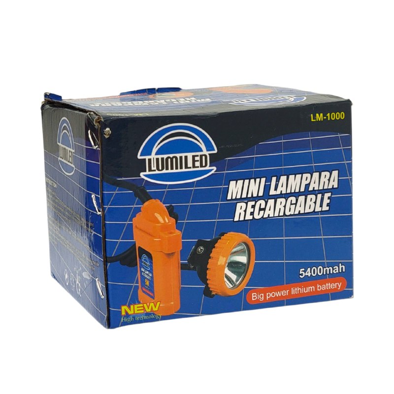 LUZ LED MINI LAMPARA RECARGABLE DE BUENA CALIDAD TIPO MINERA 5400MHA