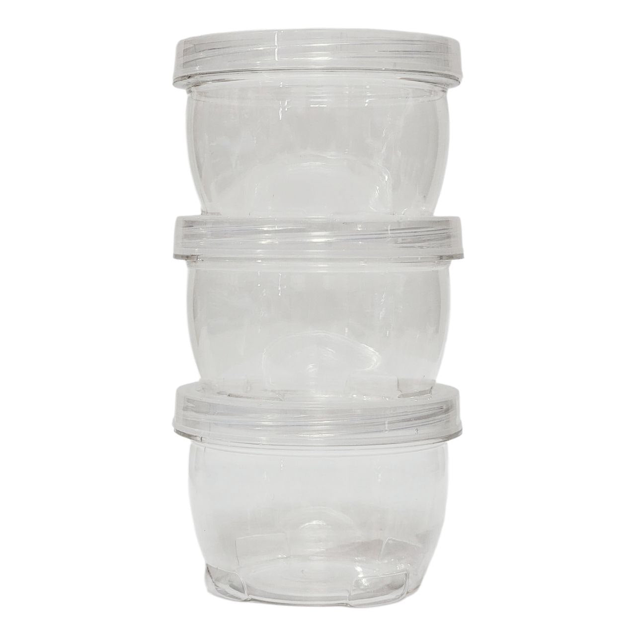 RECIPIENTE DE ALIMENTOS DE PLASTICO REDONDO 3PCS LOTUS 260ML