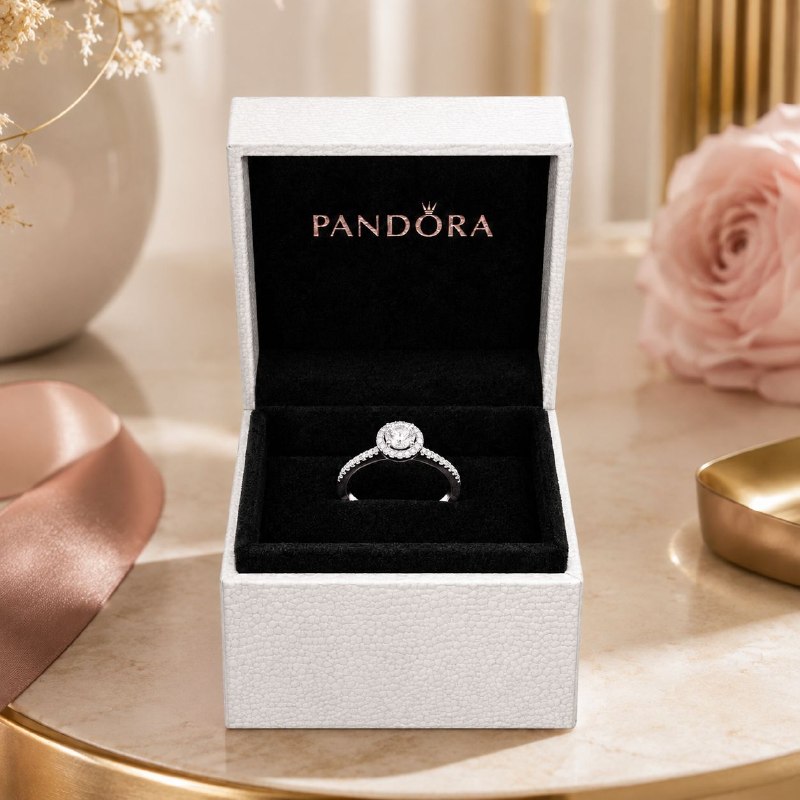 CAJA PARA ANILLOS CON INTERIOR SUAVE PANDORA