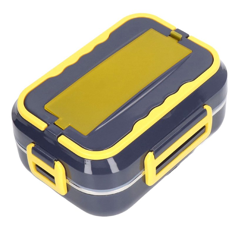LONCHERA ELECTRICAM PLACA DE 3 REJILLAS DE ACERO INOXIDABLE DE GRADO ALIMENTARIO, CON CUCHARA Y TENEDOR, RESISTENTE AL CALOR, CORRIENTE 110V Y CARGADOR CENIZERO DE AUTO ELECTRIC LUNCH BOX 1.5L