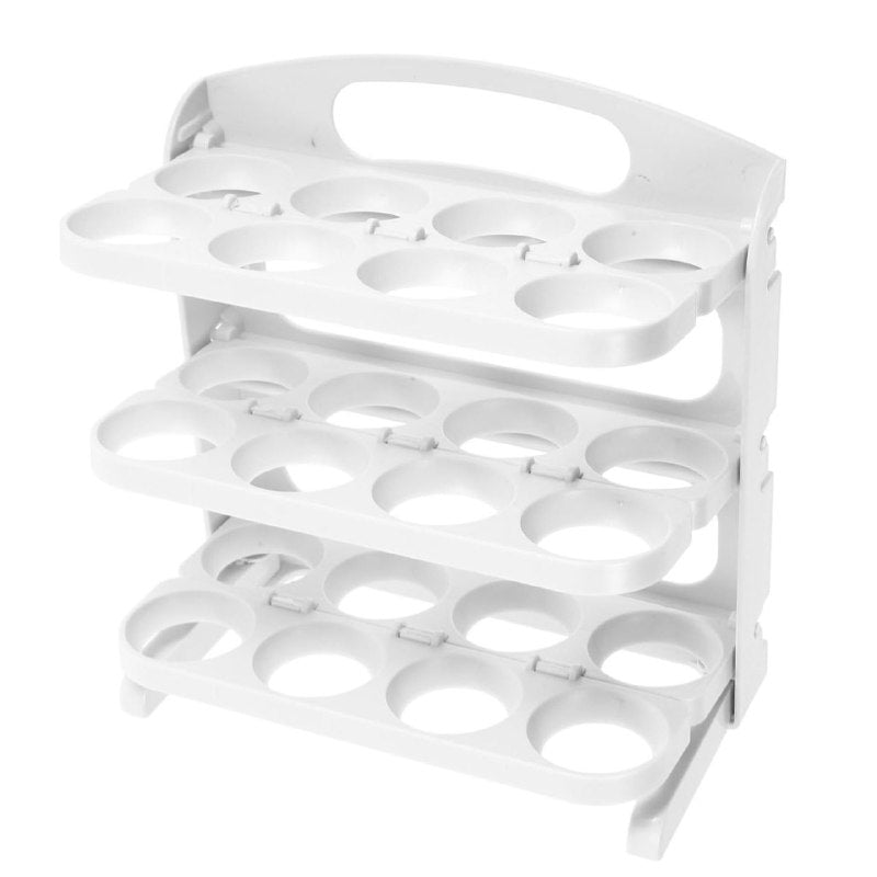 ORGANIZADOR DE HUEVOS TRANSPARENTE HUEVERA PARA 24 HUEVOS, CONSERVACION FRESCA, FACIL DE GUARDAR EGG STORAGE BOX 16.5X31.5X7.5CM