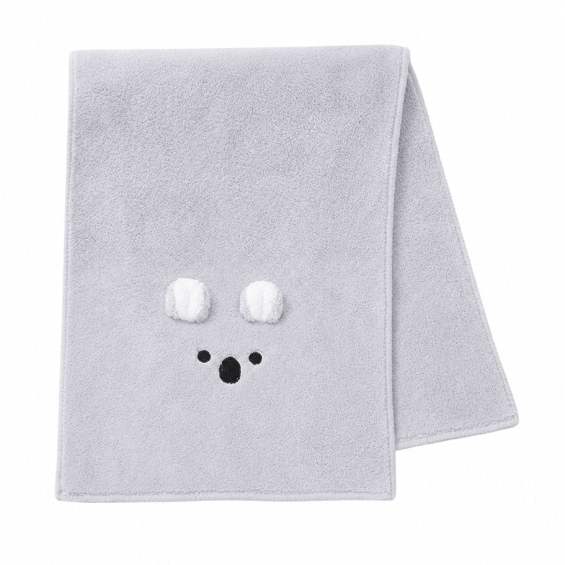 TOALLA DE BAÑO PARA BEBES DE LANA CON DISEÑO DE KOALA SUAVE 140X70CM