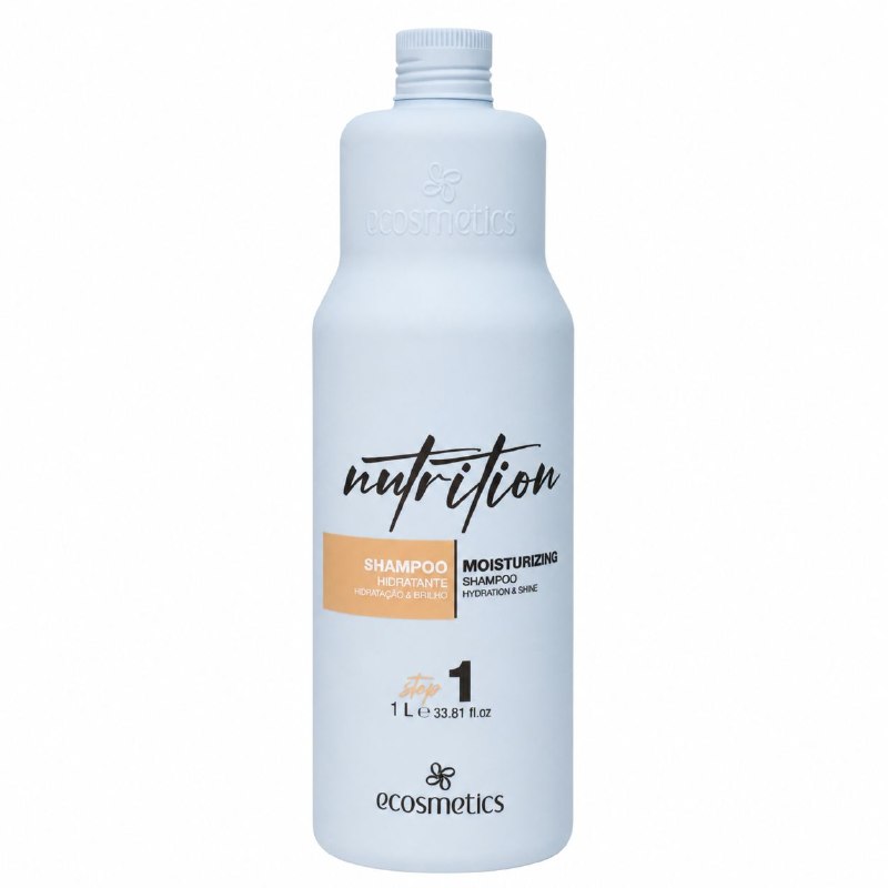 SHAMPOO HIDRATANTE Y NUTRITIVO PARA TODO TIPO DE CABELLO PASO 1 PARA RESTAURACION Y LIMPIEZA ECOSMETICS 1L