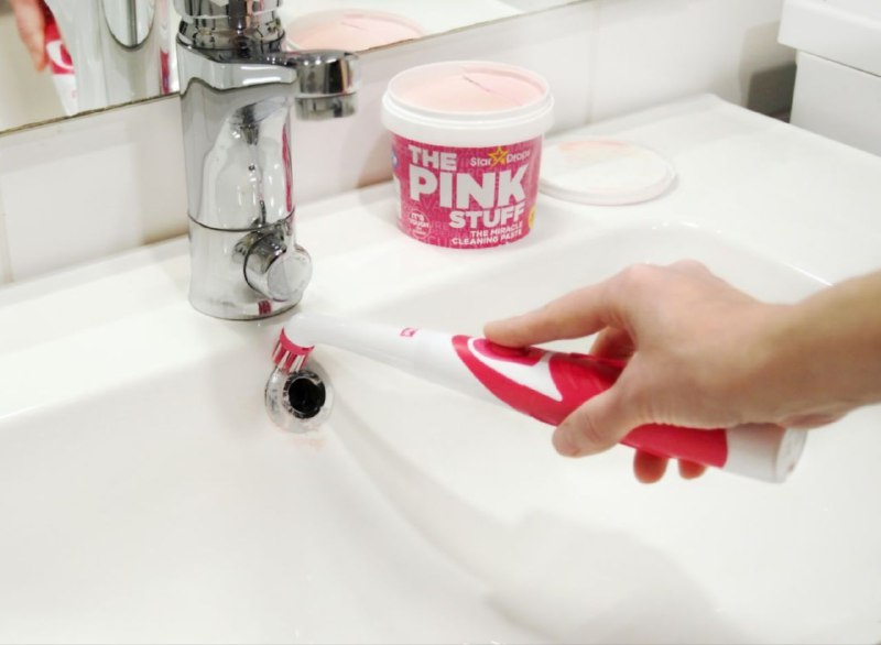 SET DE PASTA MILAGROSA Y HERRAMIENTAS DE FREGADO ELECTRICO PARA INTERIORES Y EXTERIORES MILAGROSO 6PCS THE PINK STUFF