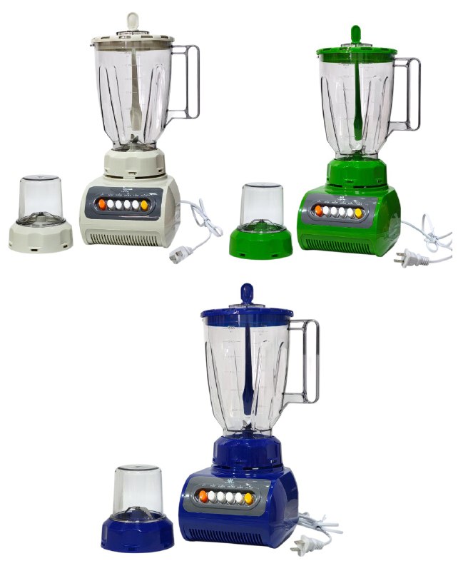 MAQUINA LICUADORA 2 EN 1 CON MOTOR POTENTE DE 350W, TRITURA MEZCLA Y PROCESA CON VELOCIDAD, DE ACERO INOXIDABLE Y CAPACIDAD DE 1.5L VIVE, 3 COLORES