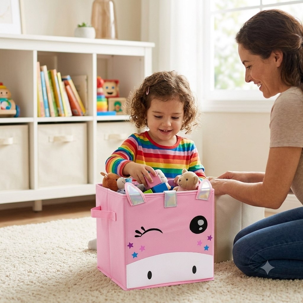 CUBO PLEGABLE ORGANIZADOR MULTIUSO AYUDAR A MANTENER DIFERENTES ESPACIOS ORDENADOS Y FUNCIONALES 30x30CM